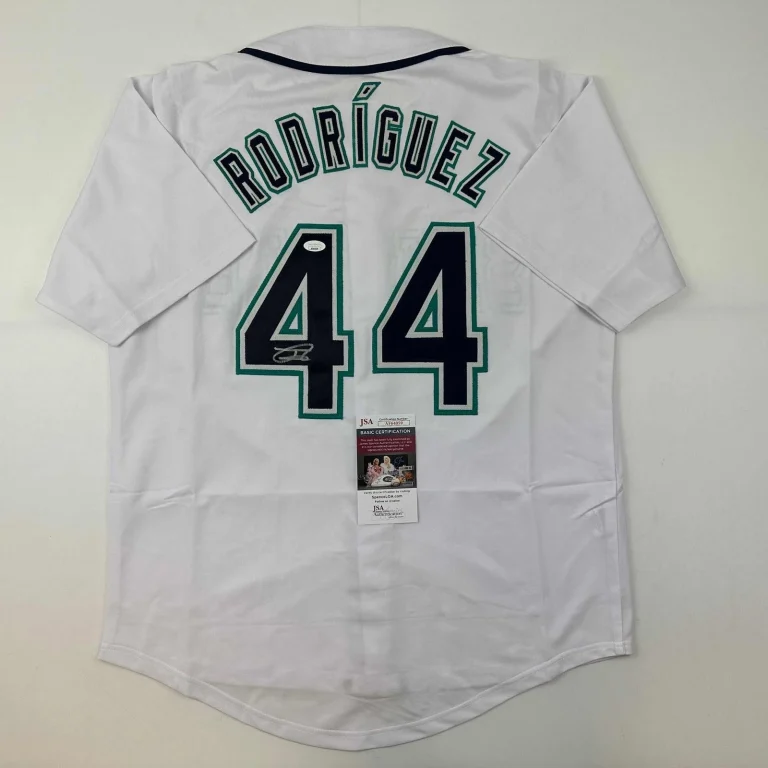 Autographed/Signed Julio Rodriguez Seattle White Jersey JSA COA Auto