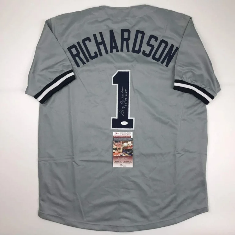 Signed BOBBY RICHARDSON 60 WS MVP New York Grey Jersey JSA COA Auto