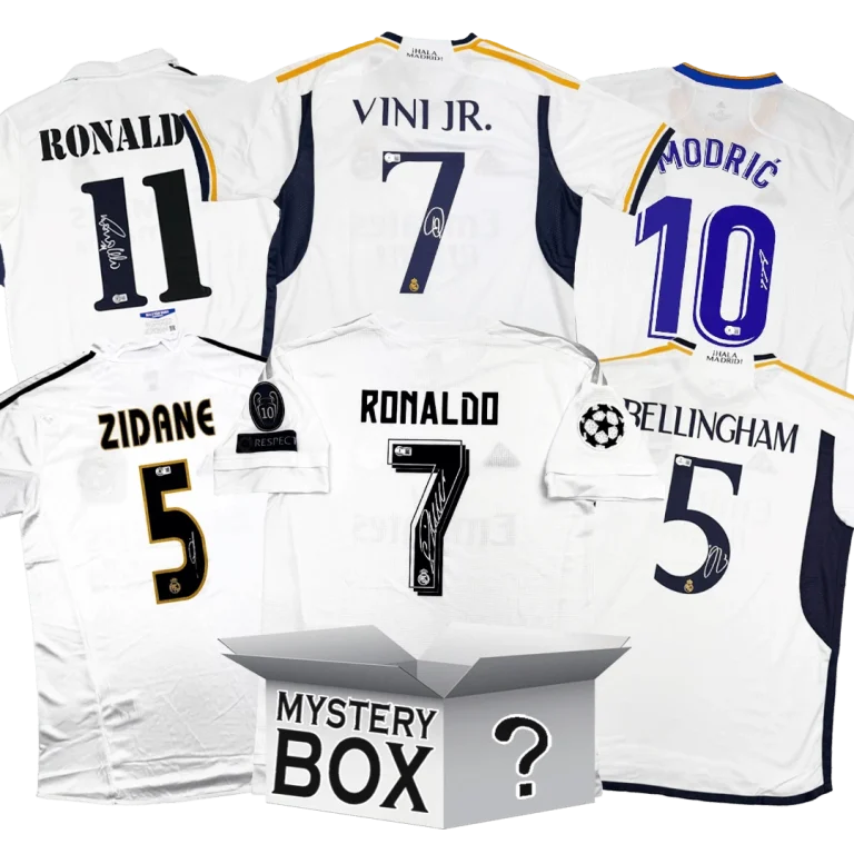 Real Madrid Autographed/Signed Jersey Mystery Box PSA JSA or Beckett COA