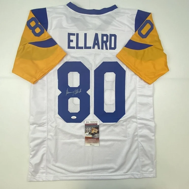 Autographed/Signed HENRY ELLARD Los Angeles LA White Jersey JSA COA Auto