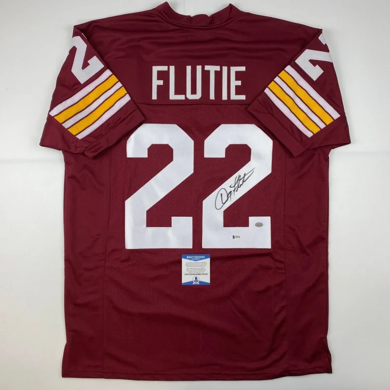 Autographed/Signed Doug Flutie Boston College Maroon Jersey Beckett COA