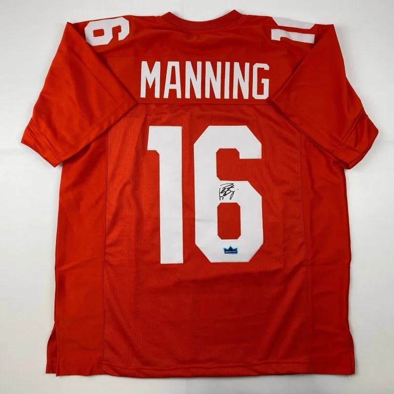 Facsimile Autographed Peyton Manning Tennessee Orange Jersey Men's XL
