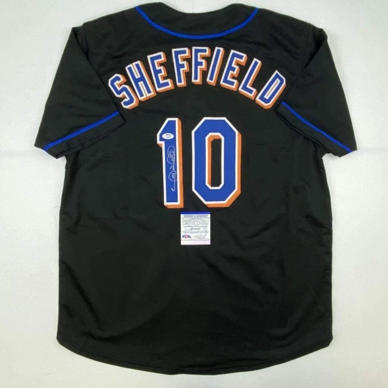 Autographed/Signed Gary Sheffield New York Black Jersey PSA/DNA COA