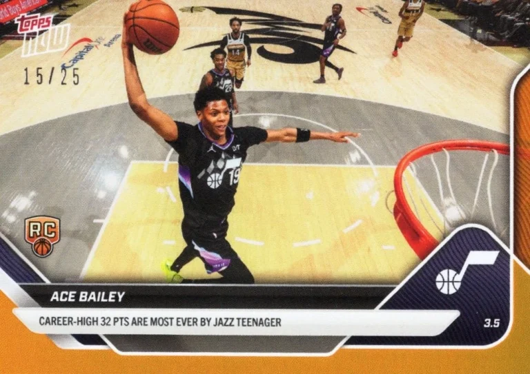 2025 Topps Now Ace Bailey #194 Orange /25 Utah Jazz Rookie RC Card