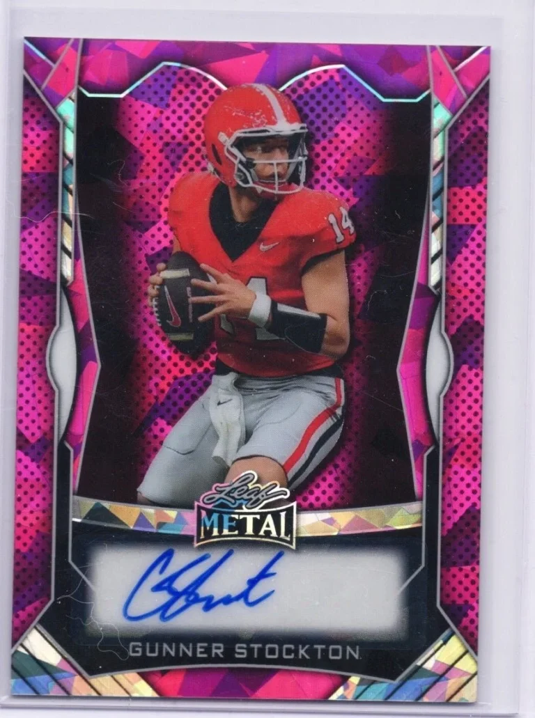 2025 Leaf Metal Gunner Stockton #MAGS1 Pink Ice Auto /20 Rookie Card