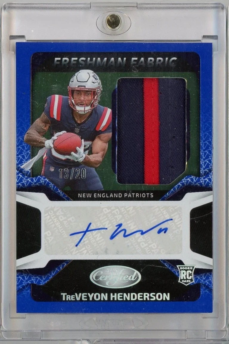 2025 Panini Certified Fabric TreVeyon Henderson #FBCTHN /20 GU Auto RC Card