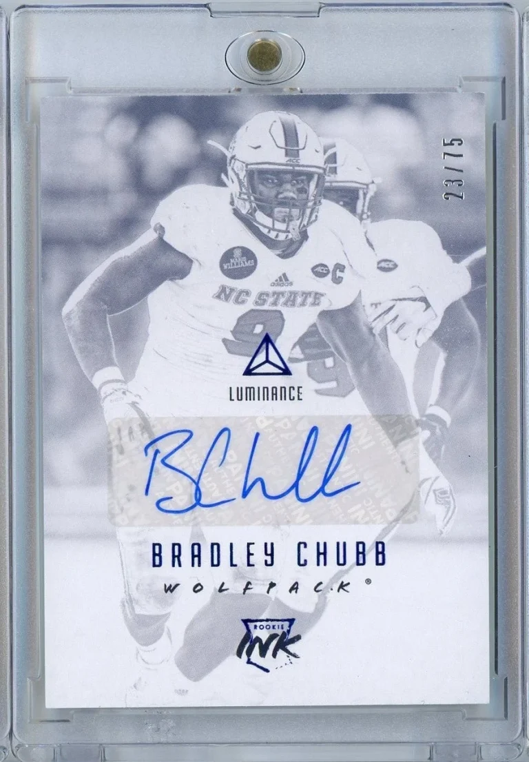 2018 Panini Luminance Football Bradley Chubb #RIBRC /75 Auto Rookie RC Card