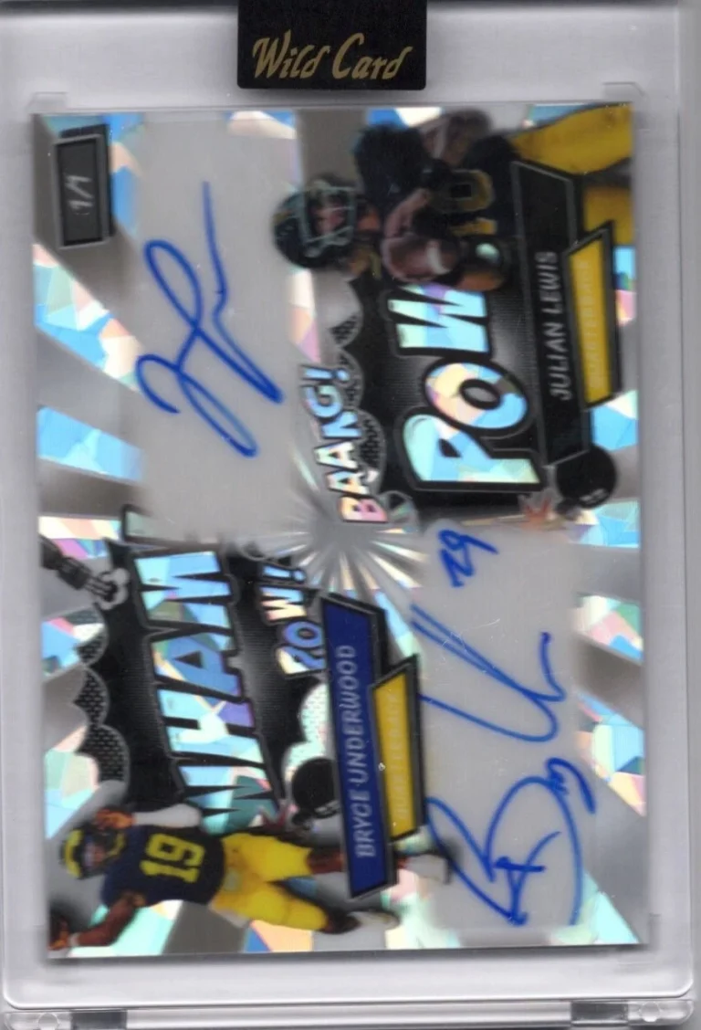 2024 Comix Bryce Underwood/Julian Lewis #AACBUJL Cracked Ice Auto 1/1 Card