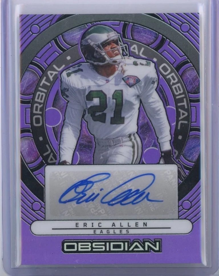 2024 Obsidian Orbital Eric Allen #OSEAN Auto /49 Philadelphia Eagles Card