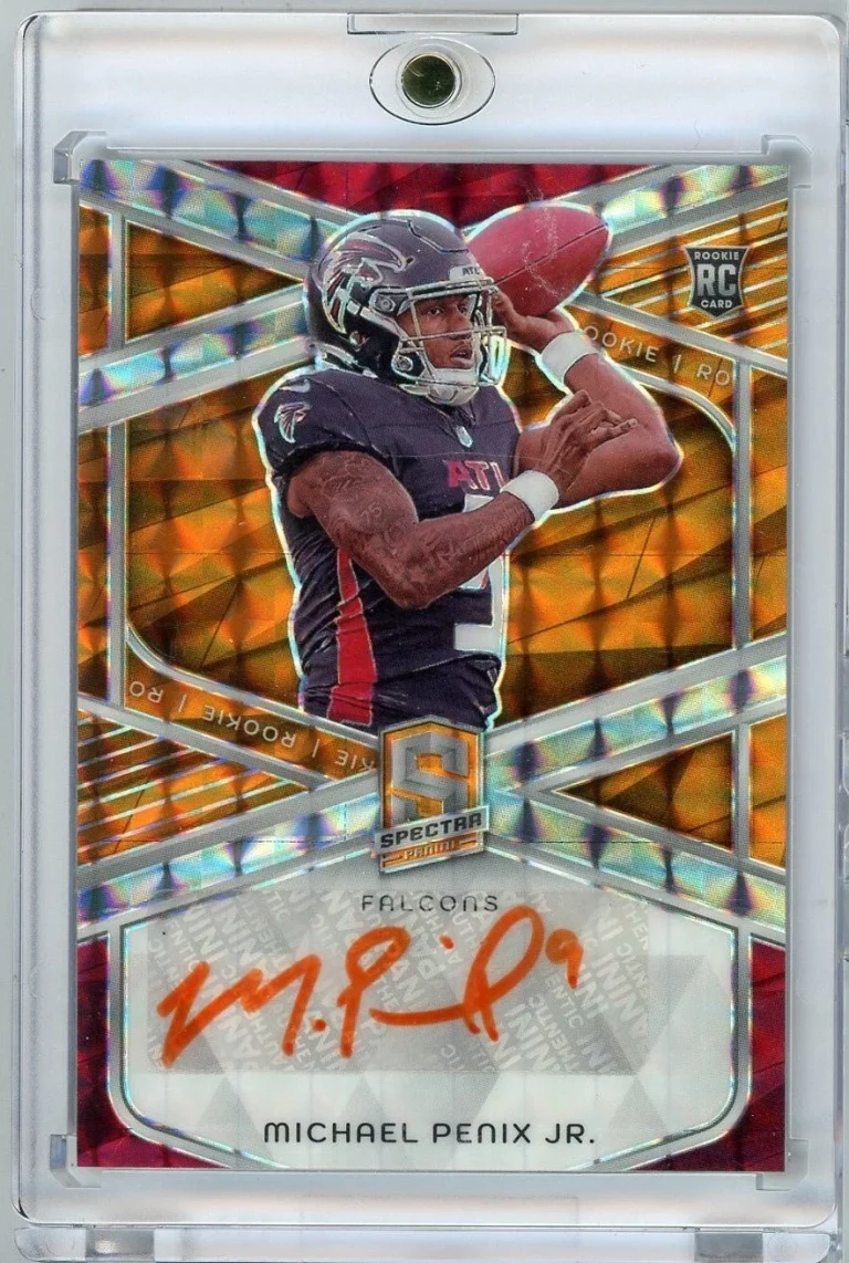 2024 Panini Spectra Orange Auto Michael Penix Jr #RAMPJ /10 RC Card