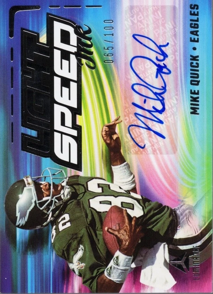 2025 Panini Luminance Mike Quick #LSIMQU Light Speed Ink Auto /100 Card