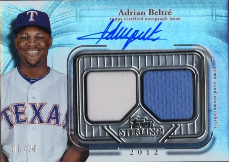 2025 Topps Sterling Adrian Beltre #SSAAB Seasons 2012 Relic Auto /25 Card