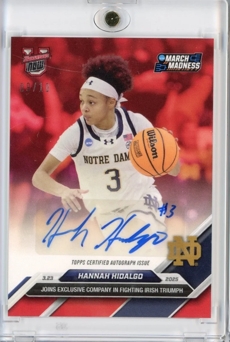 2024 Topps Bowman U Now Hannah Hidalgo #99A Red Auto /10 Rookie Card
