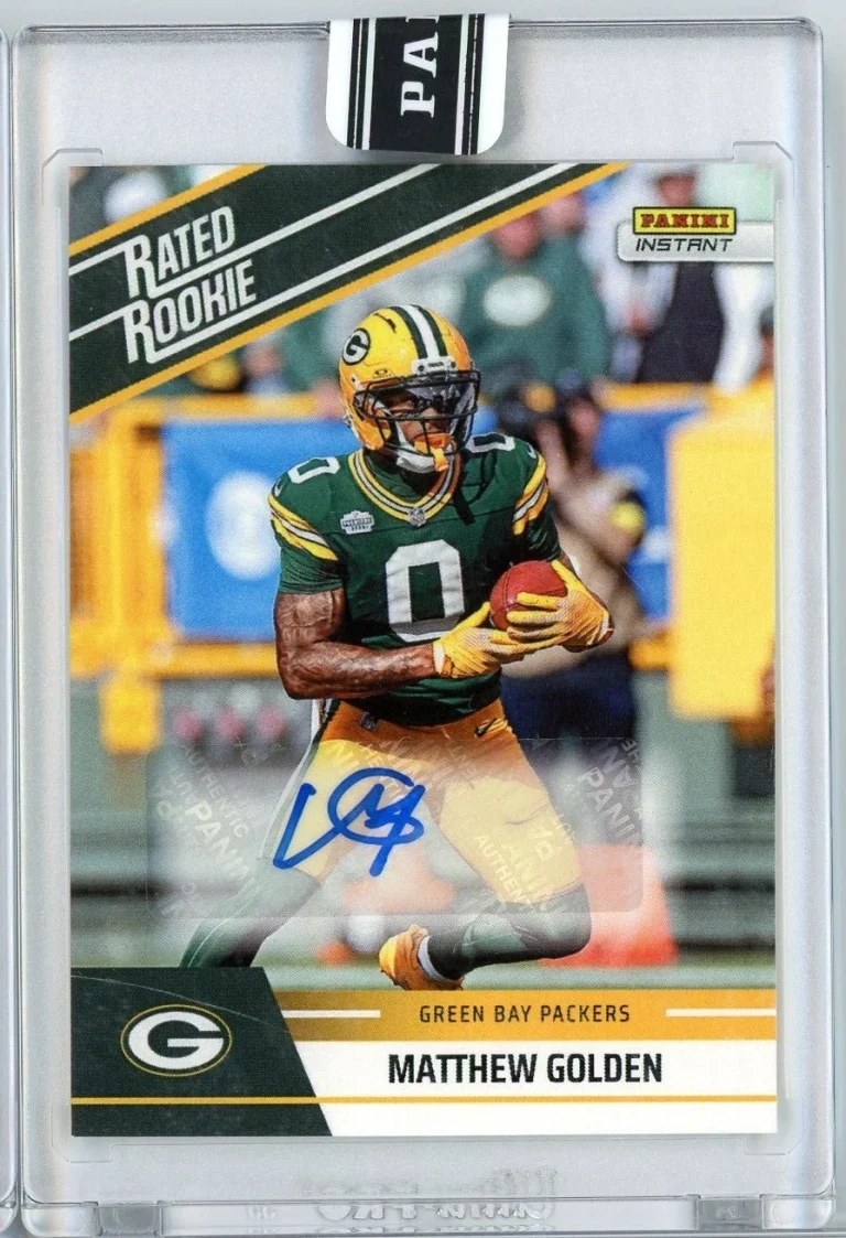 2025 Panini Instant NFL Matthew Golden #15 Rated Retro Rookie Auto /99 Card