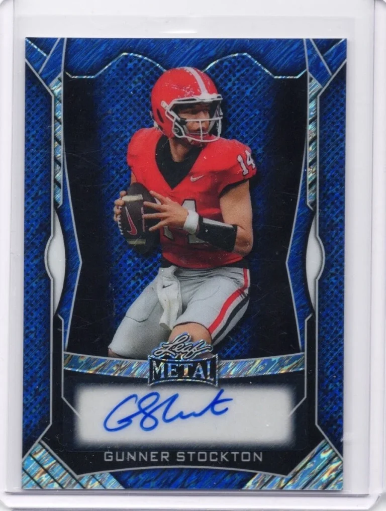 2025 Leaf Metal Gunner Stockton #MAGS1 Blue Shimmer Auto /30 RC Card