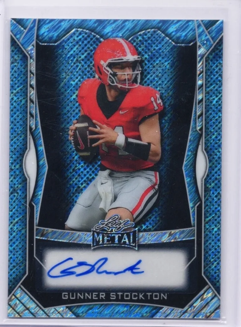2025 Leaf Metal Gunner Stockton #MAGS1 Light Blue Shimmer Auto /35 Card