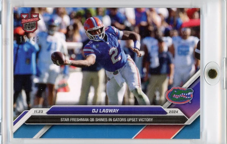 2024 Bowman U Now DJ Lagway #46 Blue /49 Florida Gators Rookie RC Card