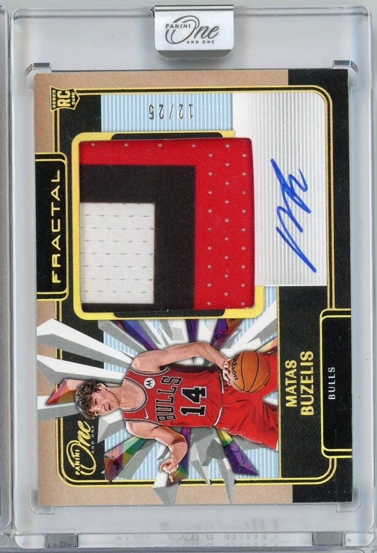 2024 Panini One and One Matas Buzelis #FPABUZ /25 Fractal RPA Rookie Card
