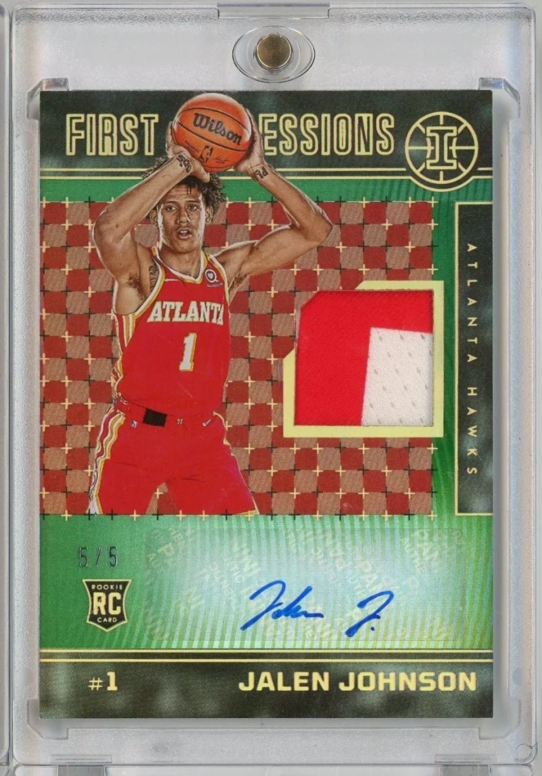 2021 Illusions Jalen Johnson #FIJJLJ 5/5 First Impressions Green RPA Card