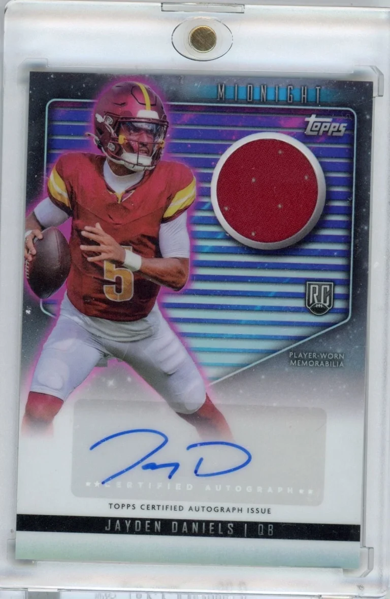 2024 Topps Midnight Jayden Daniels #RJAJD Rookie Jersey Auto RC Card