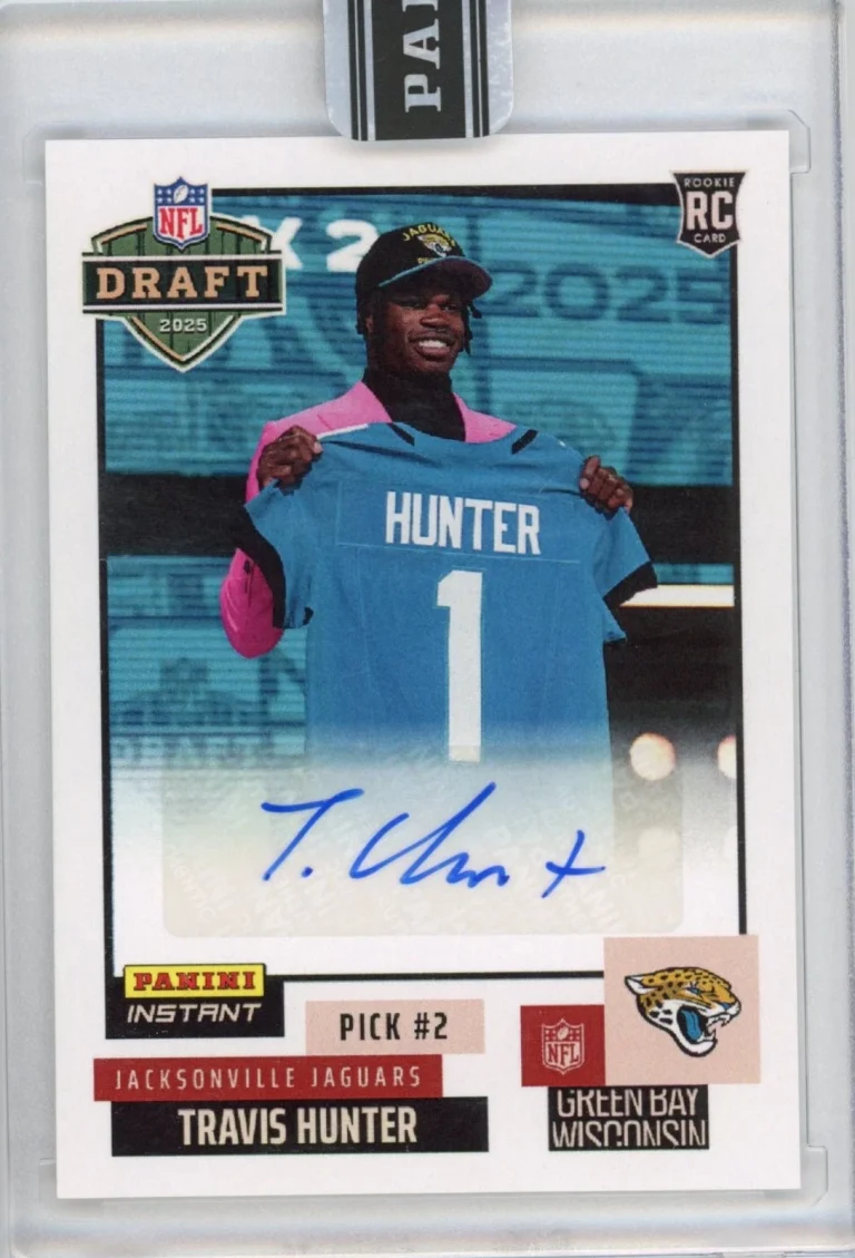 2025 Panini Instant NFL Travis Hunter #DN2 Draft Night Auto Rookie Card