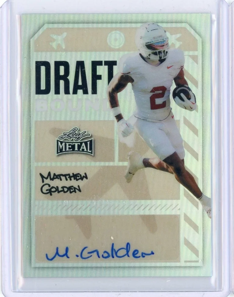 2025 Leaf Metal Matthew Golden #MG1 Draft Bound Silver /69 Rookie Football Card
