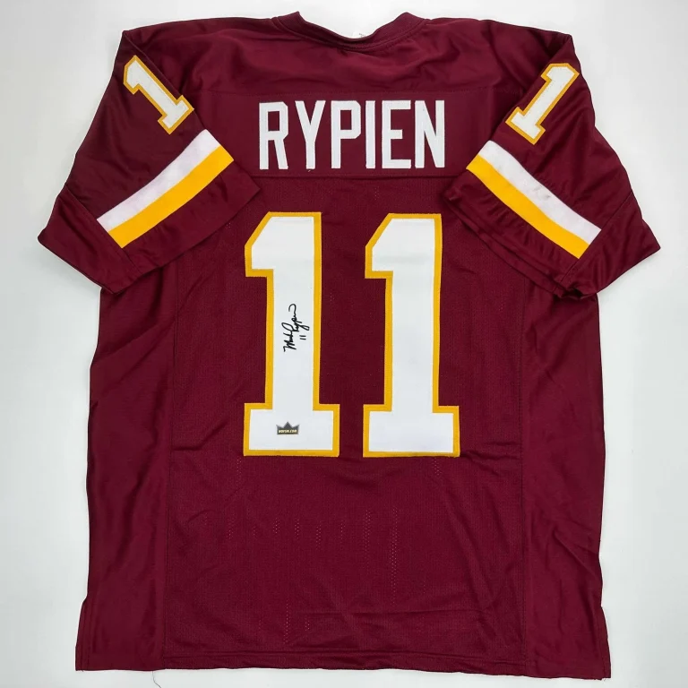 Facsimile Autographed Mark Rypien Washington Red Jersey Size Men's XL