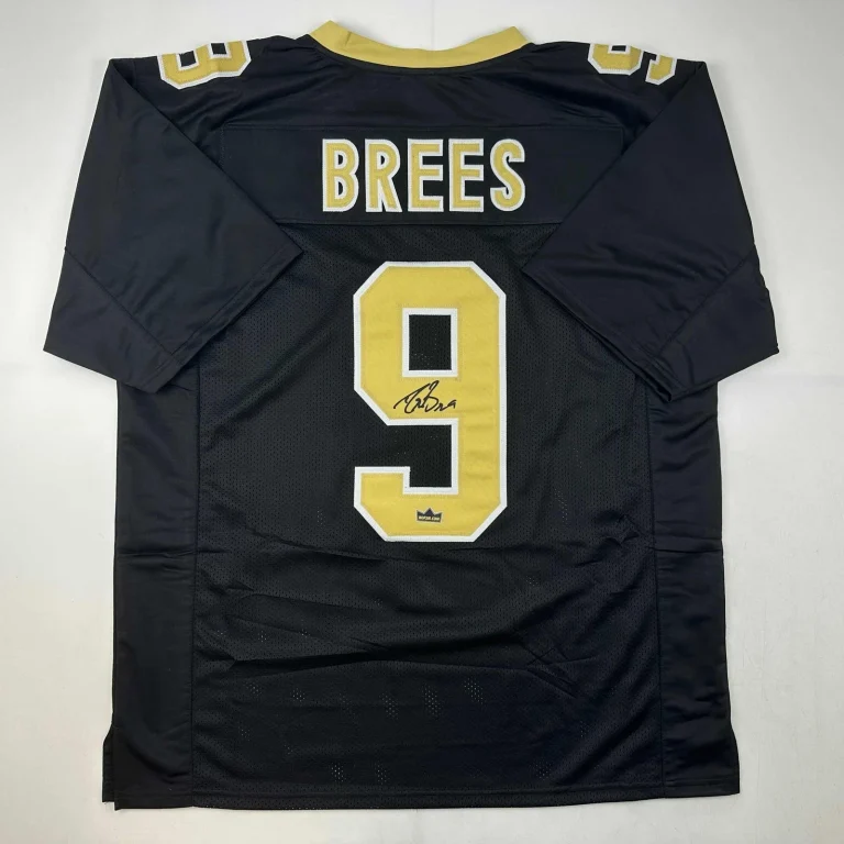 Facsimile Autographed Drew Brees New Orleans Black Jersey Size Men's XL