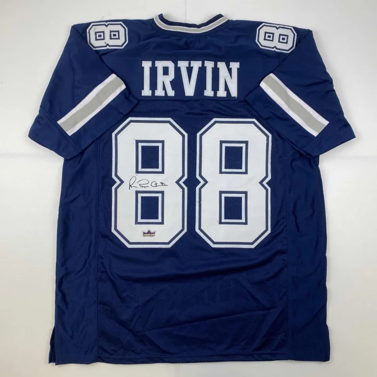 Facsimile Autographed Michael Irvin Dallas Blue Reprint Jersey Men's XL