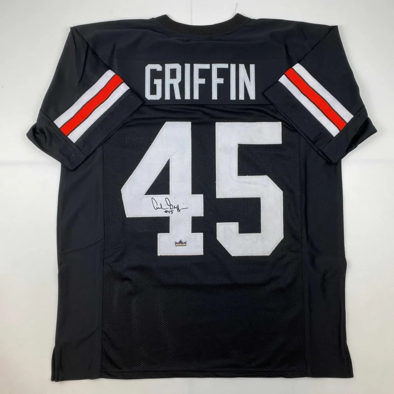 Facsimile Autographed Archie Griffin Cincinnati Black Jersey Men's XL
