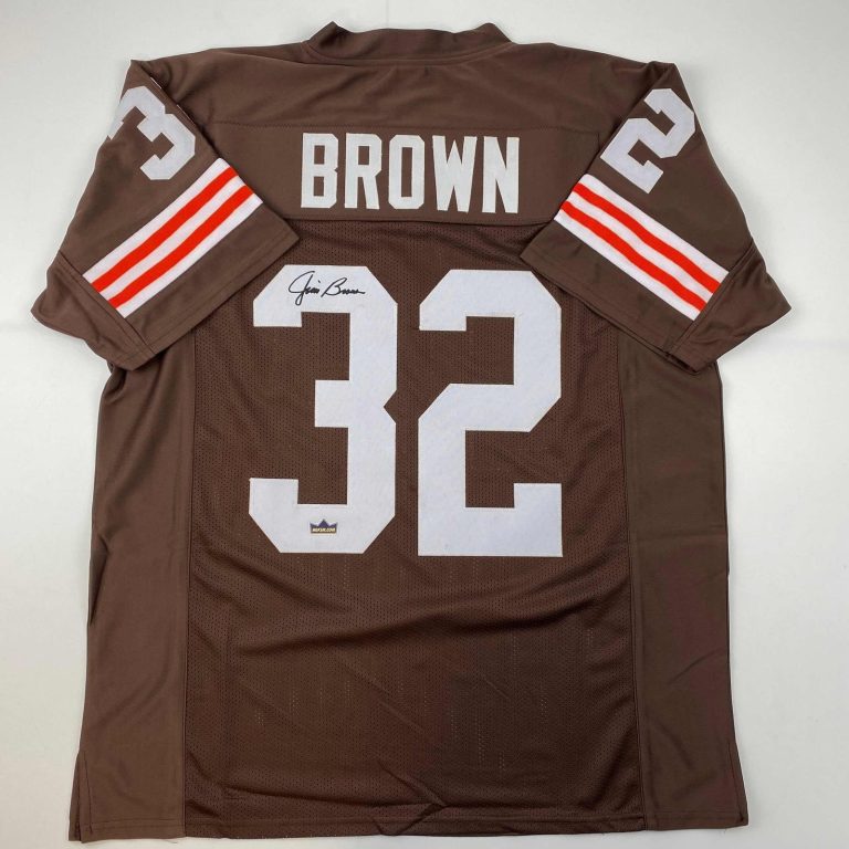 Facsimile Autographed Jim Brown Cleveland Brown Jersey Size Men's XL