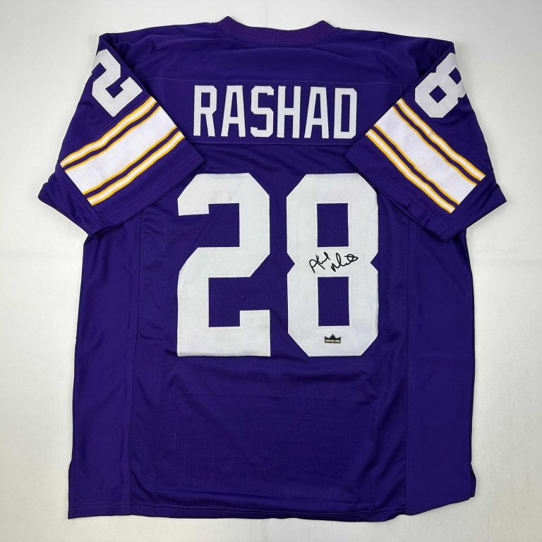 Facsimile Autographed Ahmad Rashad Minnesota Purple Jersey Size Men's XL
