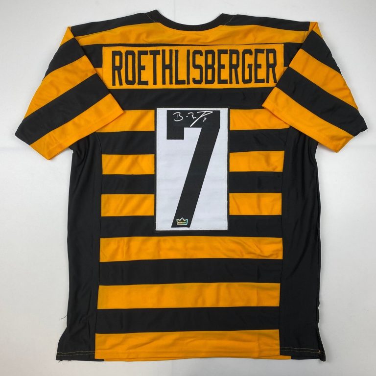 Facsimile Autographed Ben Roethlisberger Pittsburgh Bumble Bee Jersey XL