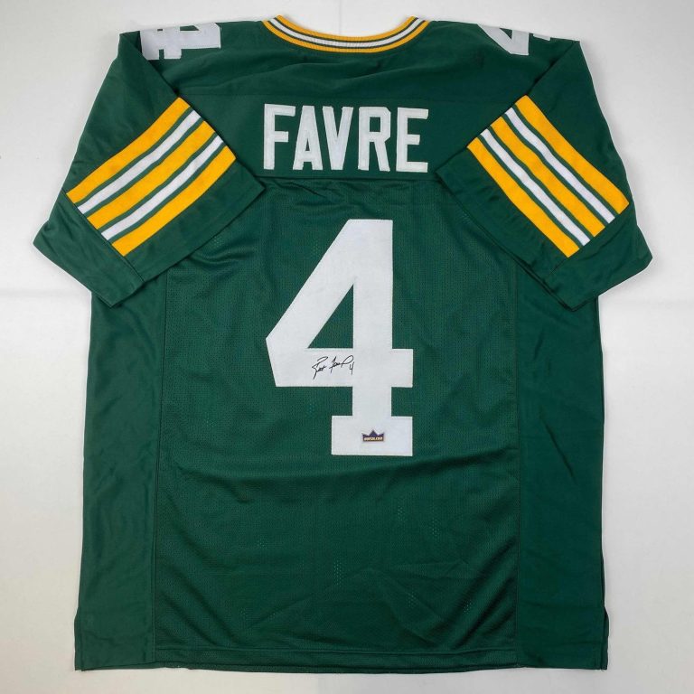 Facsimile Autographed Brett Favre Green Bay Green Jersey Size Men's XL