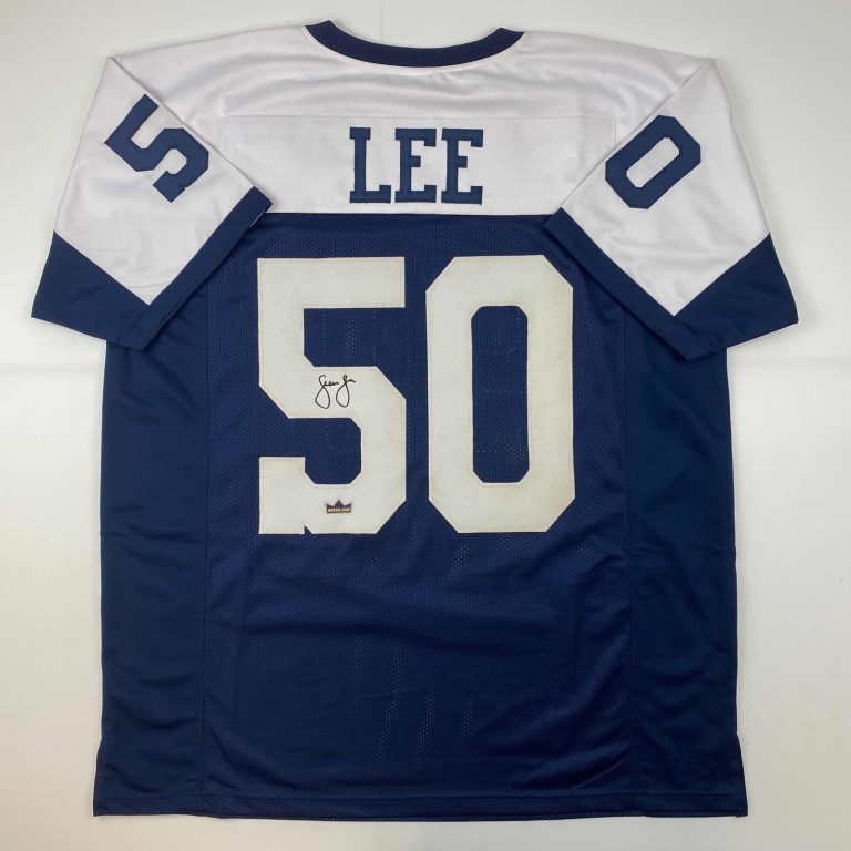 Facsimile Autographed Sean Lee Dallas Thanksgiving Day Jersey Men's XL