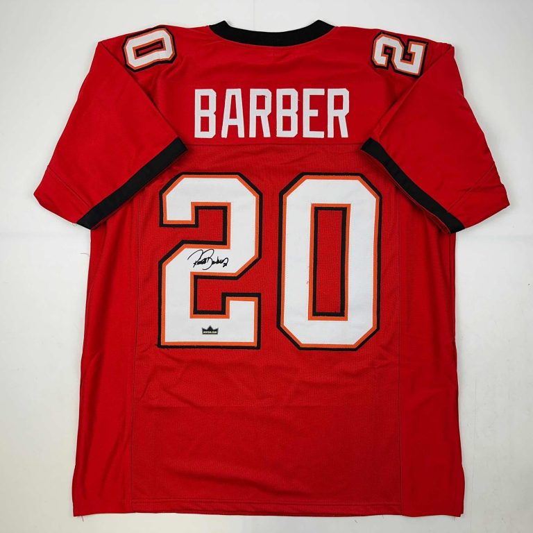 Facsimile Autographed Ronde Barber Tampa Bay Red Jersey Size Men's XL