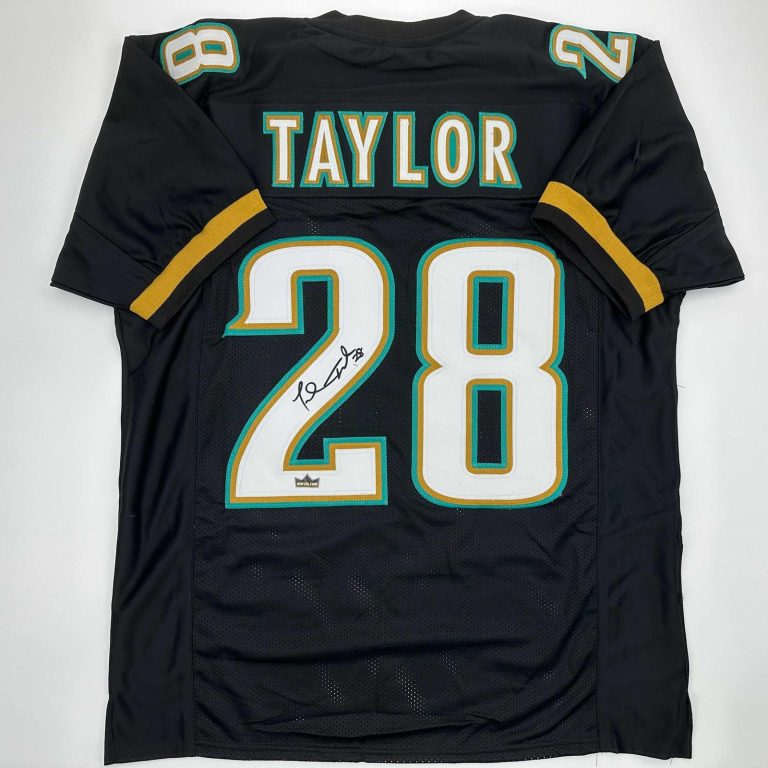 Facsimile Autographed Fred Taylor Jacksonville Black Jersey Size Mens XL
