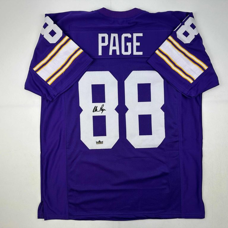 Facsimile Autographed Alan Page Minnesota Purple Jersey Size Men's XL