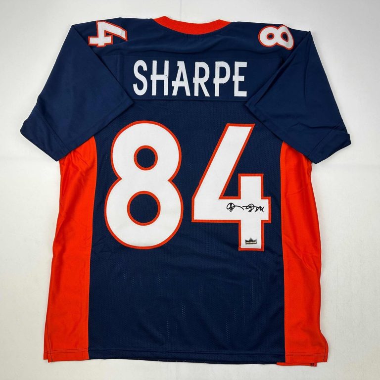Facsimile Autographed Shanon Sharpe Denver Blue Jersey Size Men's XL