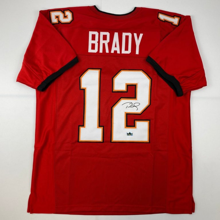 Facsimile Autographed Tom Brady Tampa Bay Red Reprint Jersey Size Men's XL