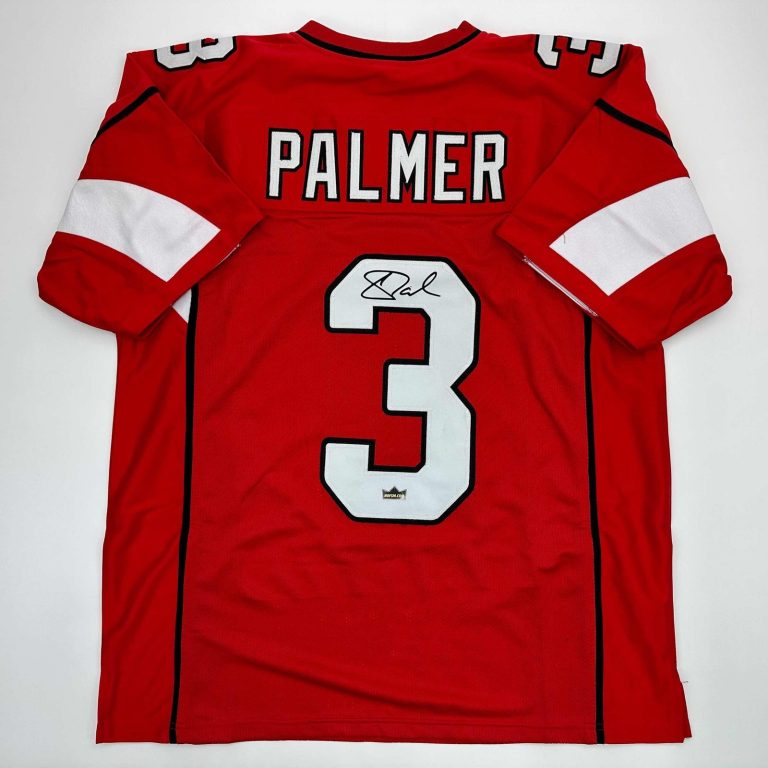 Facsimile Autographed Carson Palmer Arizona Red Jersey Size Men's XL