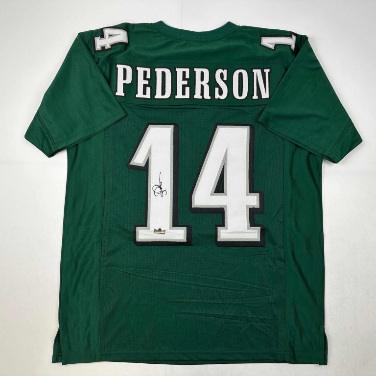 Facsimile Autographed Doug Pederson Philadelphia Green Jersey Men's XL