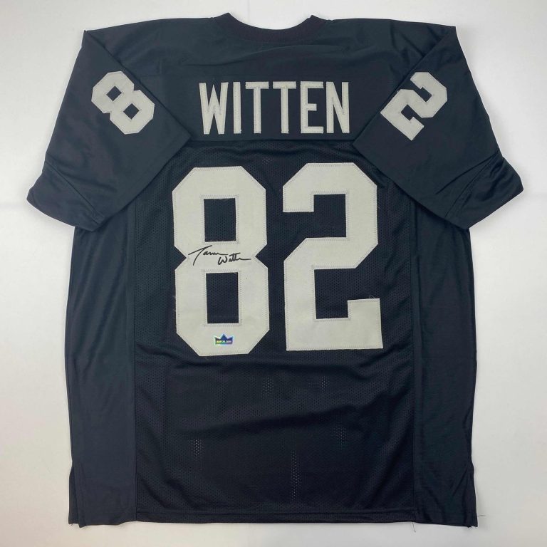 Facsimile Autographed Jason Witten Las Vegas Black Jersey Size Men's XL