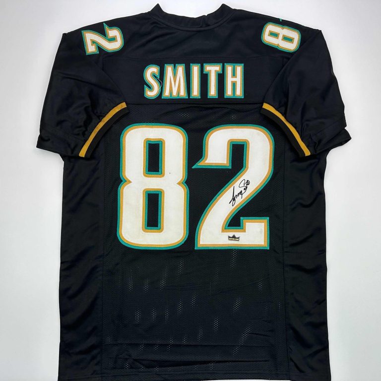 Facsimile Autographed Jimmy Smith Jacksonville Black Jersey Size Mens XL