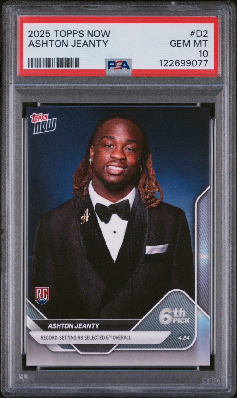 Graded 2025 Topps Now Ashton Jeanty #D2 Rookie RC Football Card PSA 10