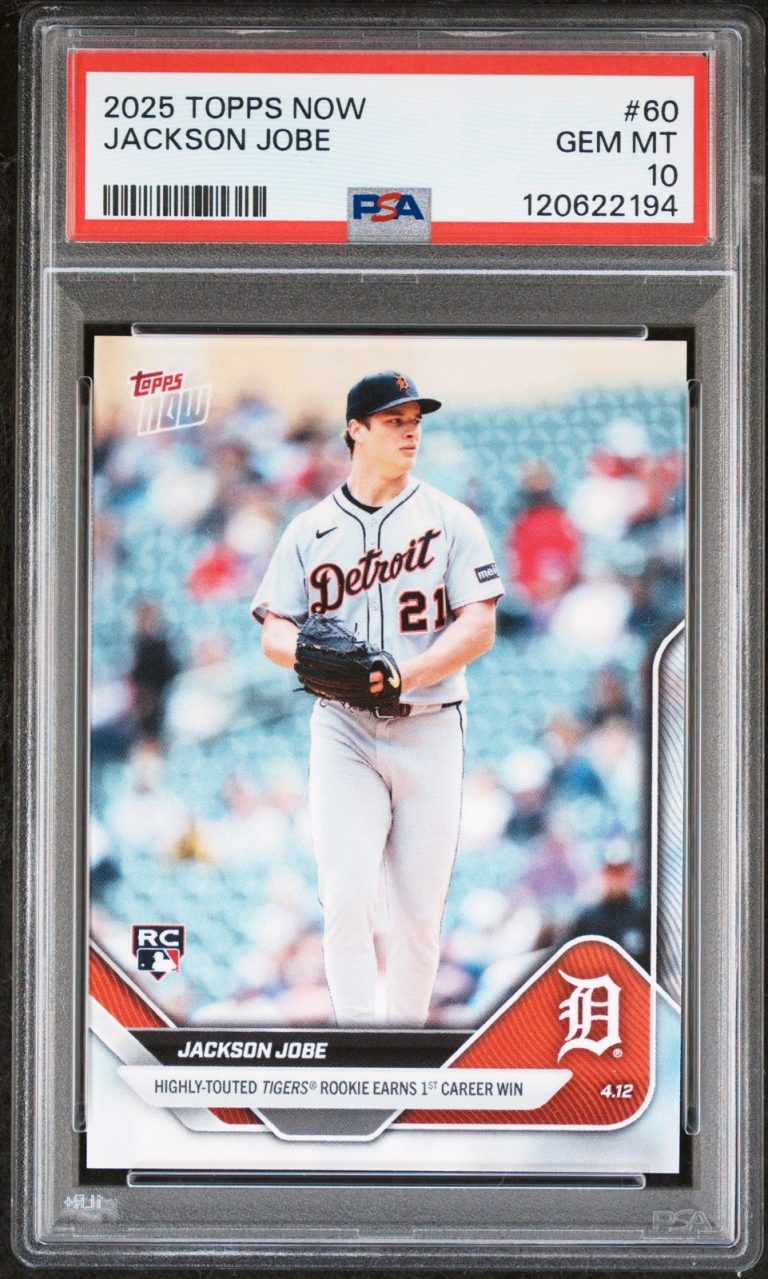 Graded 2025 Topps Now Jackson Jobe #60 Rookie RC Card PSA 10 Gem Mint