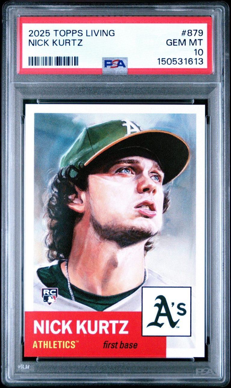 Graded 2025 Topps Living Nick Kurtz #879 Rookie RC Card PSA 10 Gem Mint