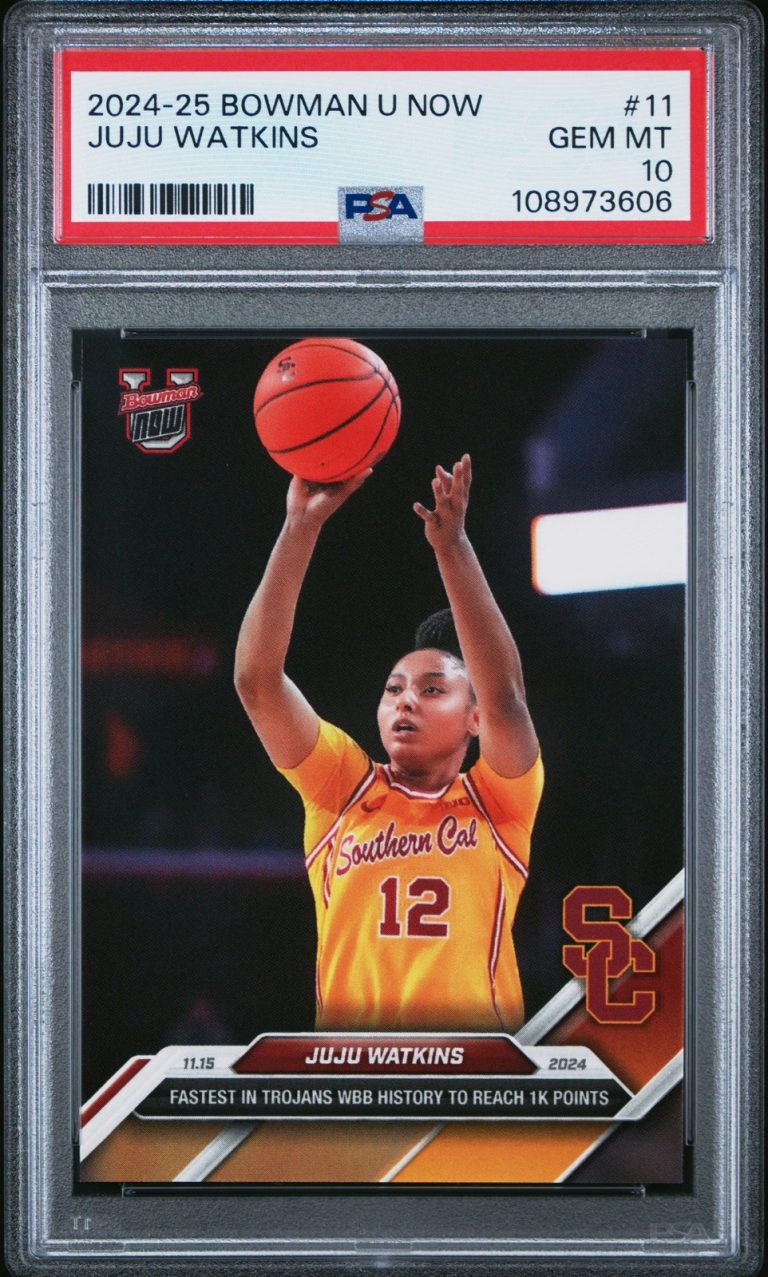 Graded 2024 Topps Bowman U Now JuJu Watkins #11 Rookie RC Card PSA 10