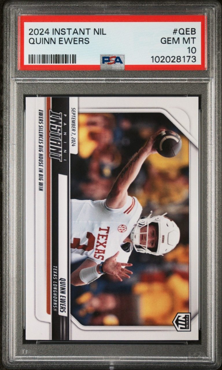 Graded 2024 Panini Instant NIL Quinn Ewers #QEB Rookie RC Card PSA 10