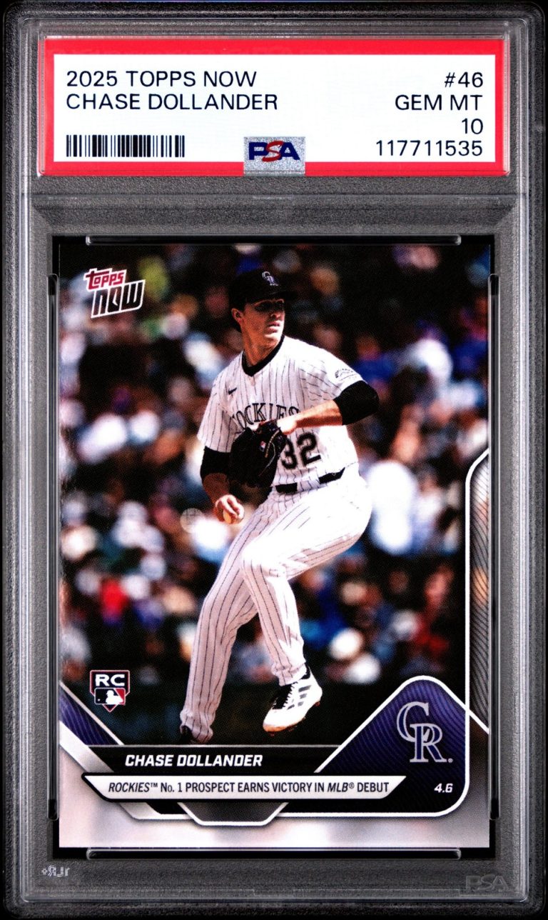 Graded 2025 Topps Now Chase Dollander #46 Rookie RC Baseball Card PSA 10
